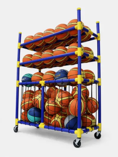 THREE Bungee-Schnellzugriff ABS-Basketballwagen für 50 Bälle THREE Bungee-Schnellzugriff ABS-Basketballwagen für 50 Bälle
